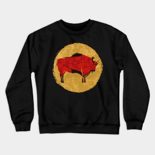 Bison cave painting Altamira prehistoric art Crewneck Sweatshirt